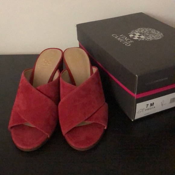 vince camuto fiesta suede block sandal - Picture 2 of 7